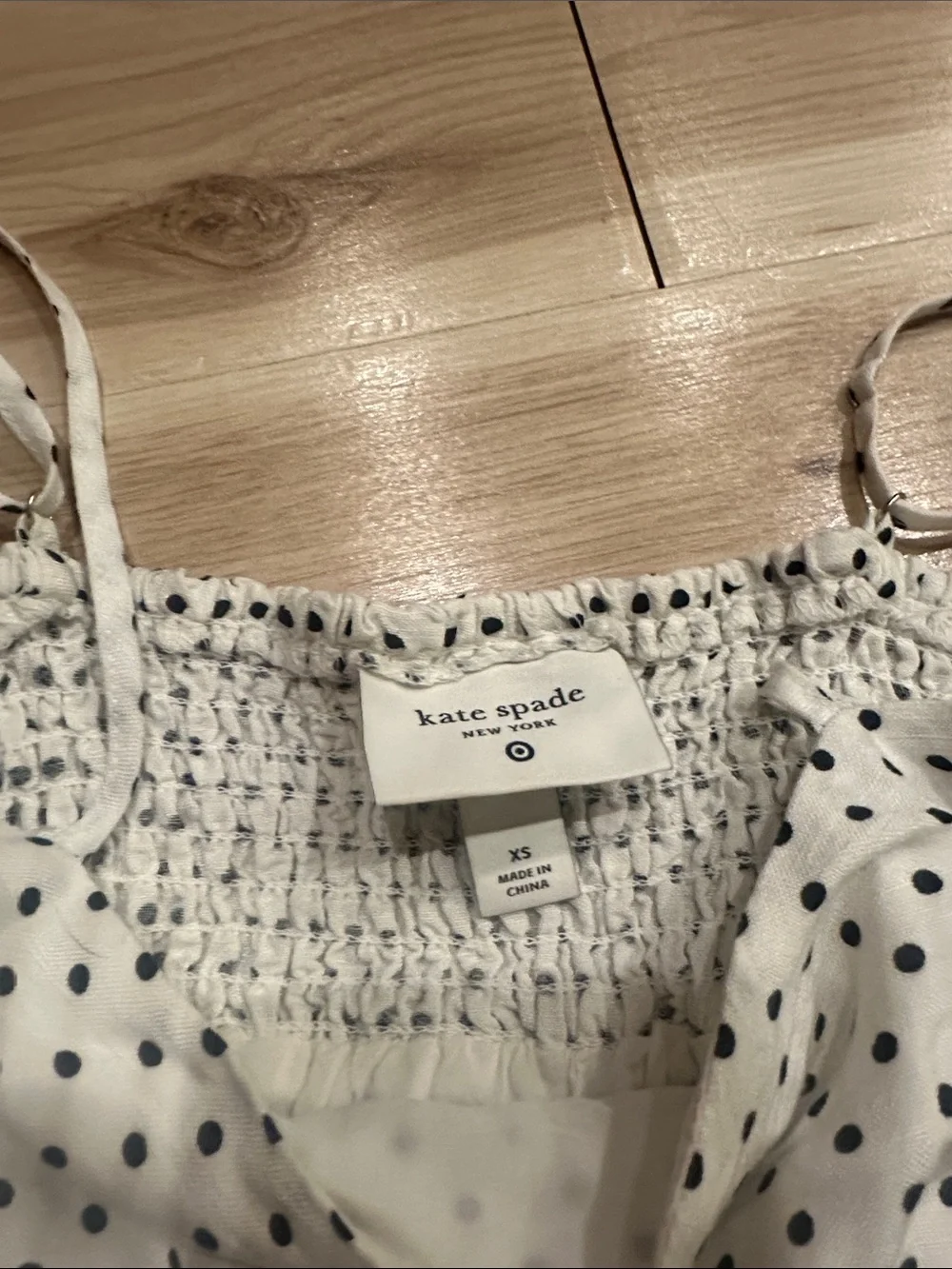 kate spade White Polka Dot Spaghetti Strap Camisole